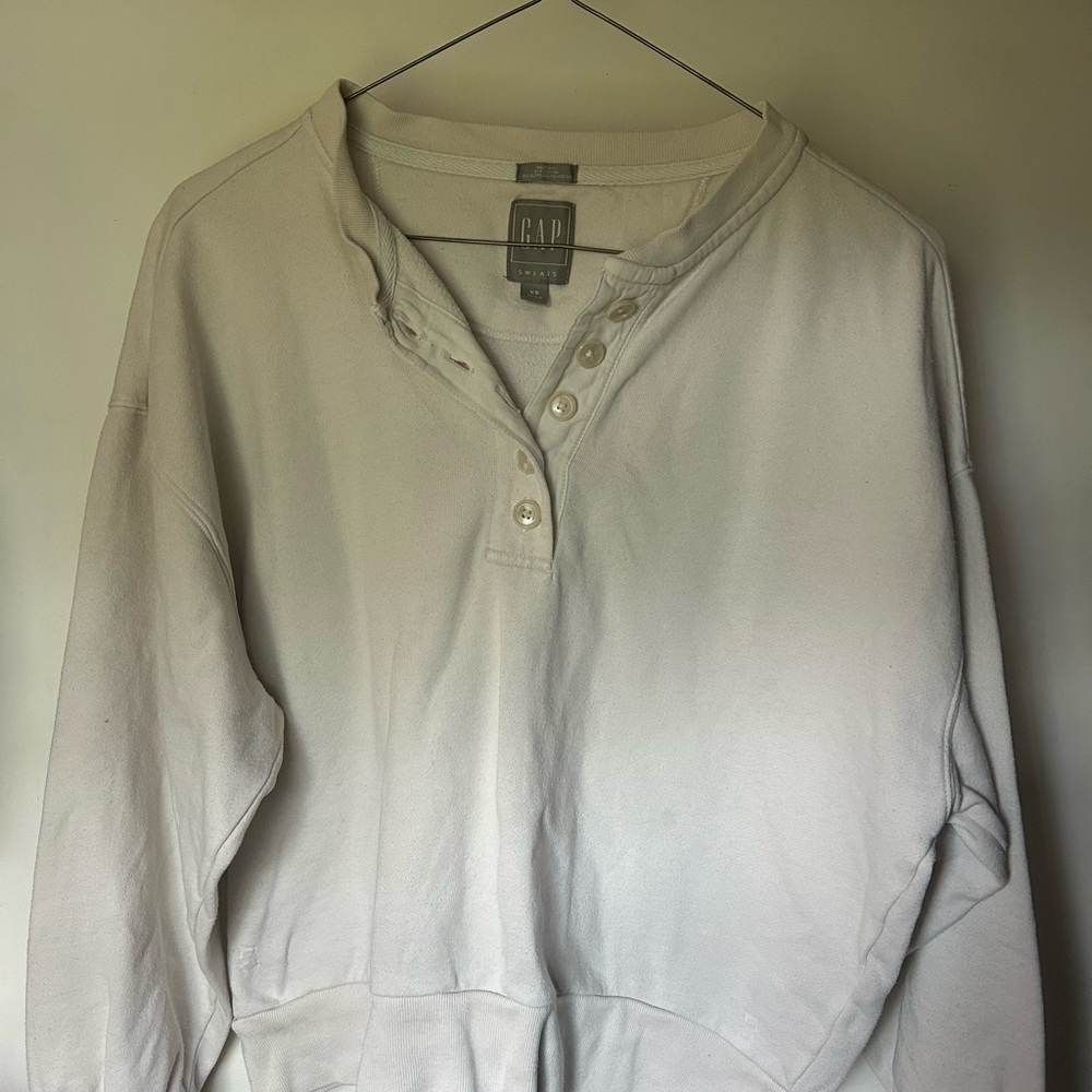 GAP Off-White Henley Top